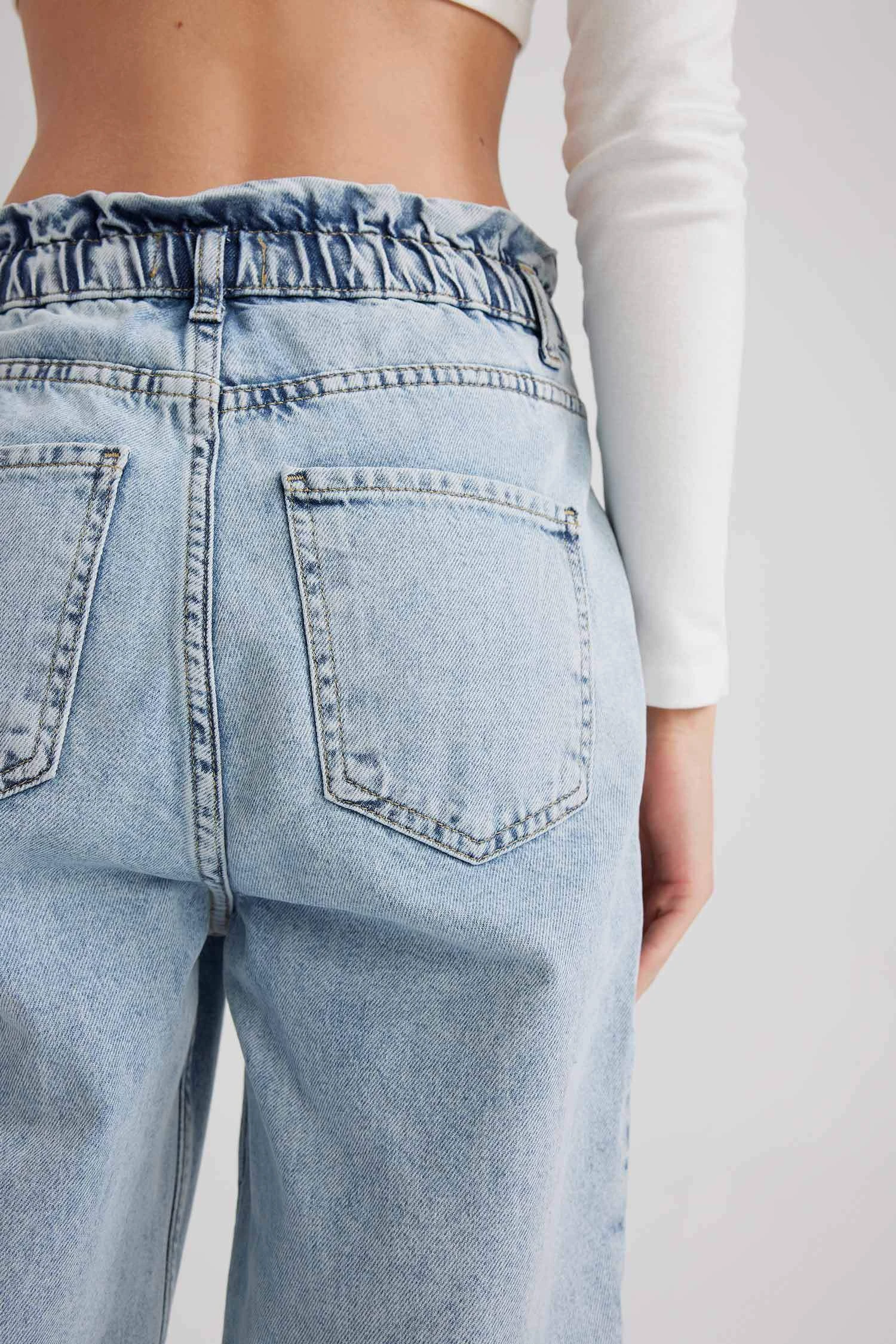 DeFacto Paperbag Jean Crop Fit %100 Pamuk Pantolon 9 DeFacto Paperbag Jean Crop Fit %100 Pamuk Pantolon – Bild 7