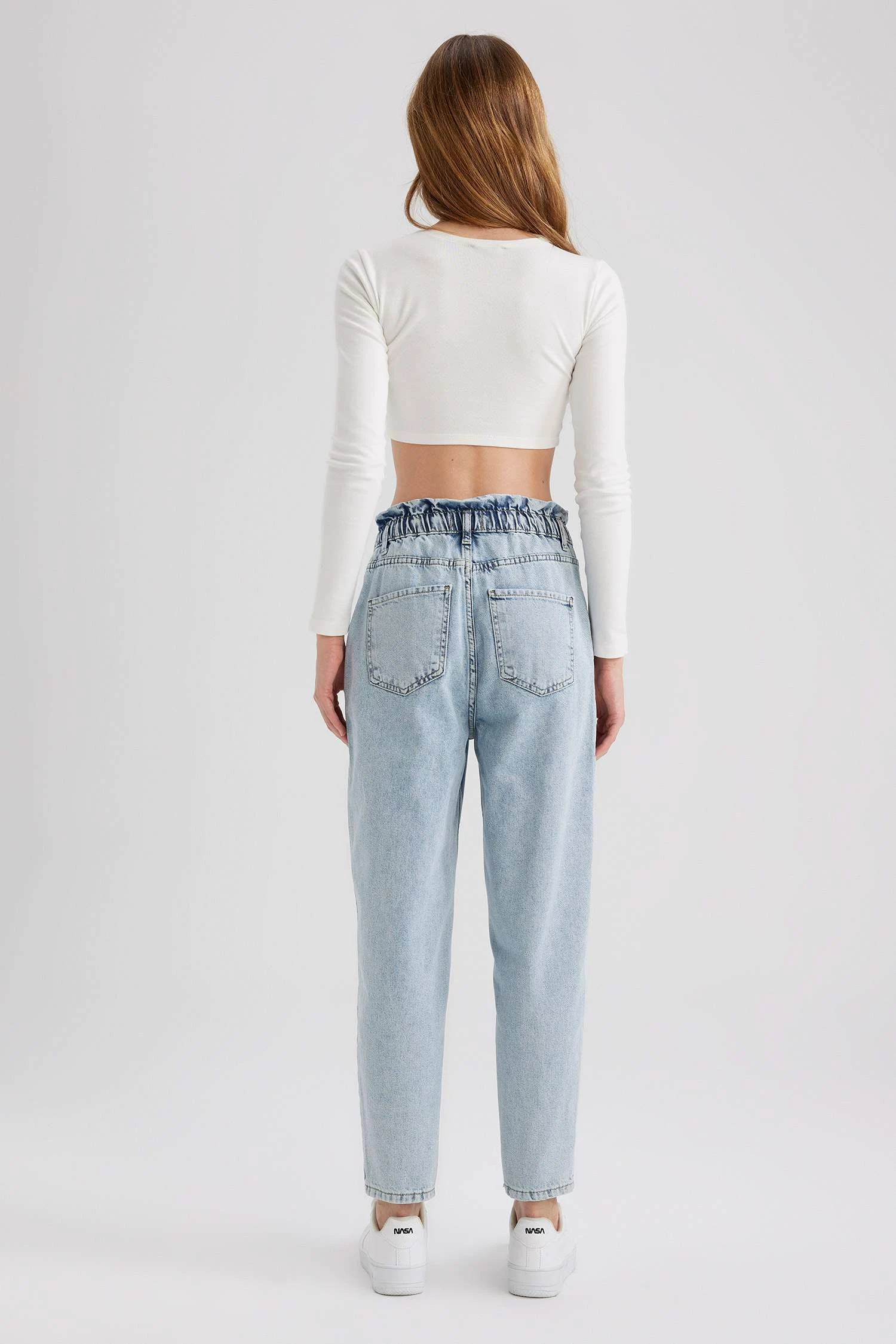 DeFacto Paperbag Jean Crop Fit %100 Pamuk Pantolon 10 DeFacto Paperbag Jean Crop Fit %100 Pamuk Pantolon – Bild 8