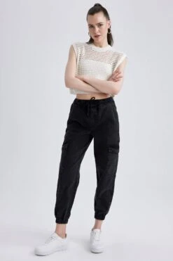 DeFacto Kargo Jogger Jean Bilek Boy %100 Pamuk Pantolon -Tunik Style A1062AX 23SP NM36 02 03