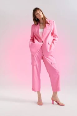 DeFacto Straight Fit Kargo Uzun Krep Pantolon