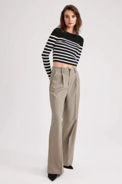 DeFacto Geniş Paça Kumaş Pantolon -Tunik Style A1919AX 23SM GN497 05 03