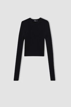 DeFacto Coool Slim Fit Bisiklet Yaka Triko Kazak -Tunik Style A2057AX 23AU BK27 06 01