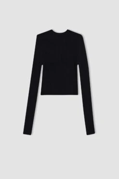 DeFacto Coool Slim Fit Bisiklet Yaka Triko Kazak -Tunik Style A2057AX 23AU BK27 08 01