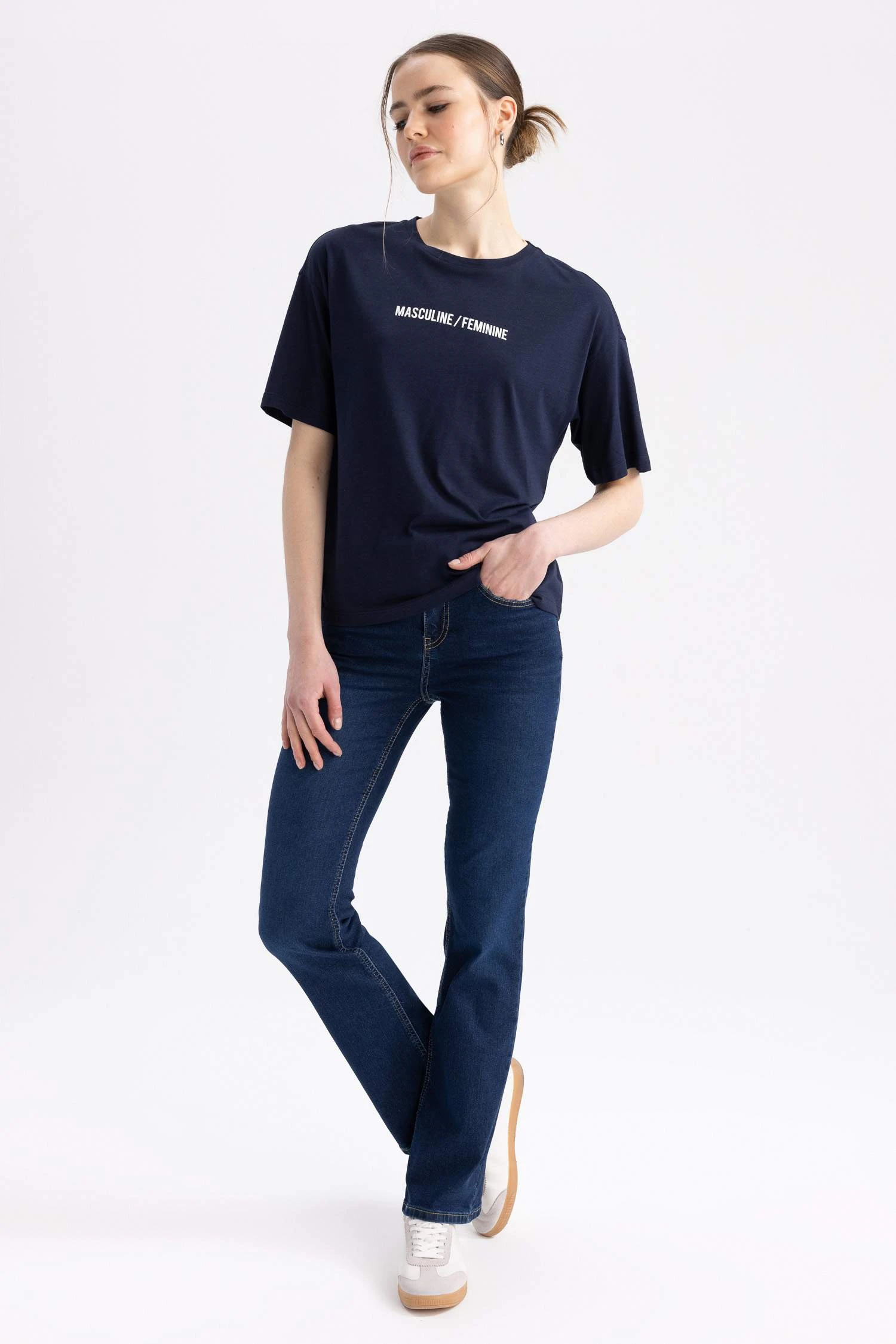 Sorbe X DeFacto Yüksek Bel Boru Paça Jean Pantolon 4 Sorbe X DeFacto Yüksek Bel Boru Paça Jean Pantolon – Bild 2