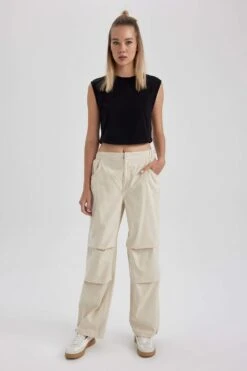 DeFacto Coool Paraşüt Gabardin %100 Pamuk Pantolon 14 DeFacto Coool Paraşüt Gabardin %100 Pamuk Pantolon -Tunik Style A2281AX 23SP BG33 04 02