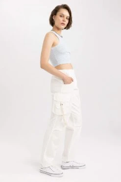 DeFacto Paraşüt Poplin %100 Pamuk Pantolon -Tunik Style A3160AX 23SP WT32 04 02