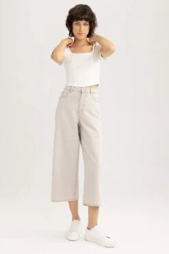 DeFacto Culotte Jean Bilek Boy %100 Pamuk Pantolon -Tunik Style A3478AX 23SM BN142 04 01