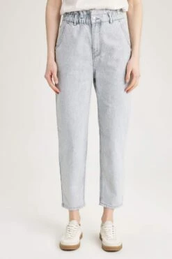 DeFacto Paperbag Fit Yüksek Bel Jean %100 Pamuk Pantolon