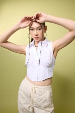 DeFacto Fitted Terry Cotton Kolsuz Gömlek -Tunik Style A4832AX 23SM WT61 03 03