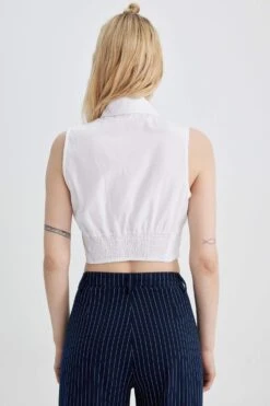 DeFacto Fitted Terry Cotton Kolsuz Gömlek -Tunik Style A4832AX 23SM WT61 10 01