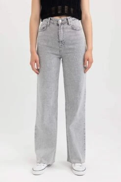 DeFacto 90's Wide Leg Uzun %100 Pamuk Jean Pantolon