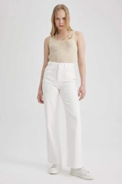 DeFacto 90's Wide Leg Jean Uzun %100 Pamuk Pantolon