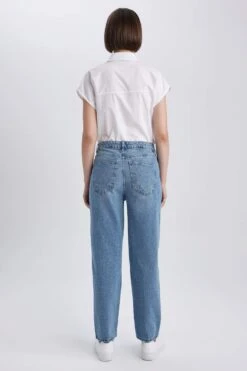 DeFacto Boyfriend Yırtık Detaylı Jean Uzun %100 Pamuk Pantolon -Tunik Style A5157AX 23HS NM39 06 01