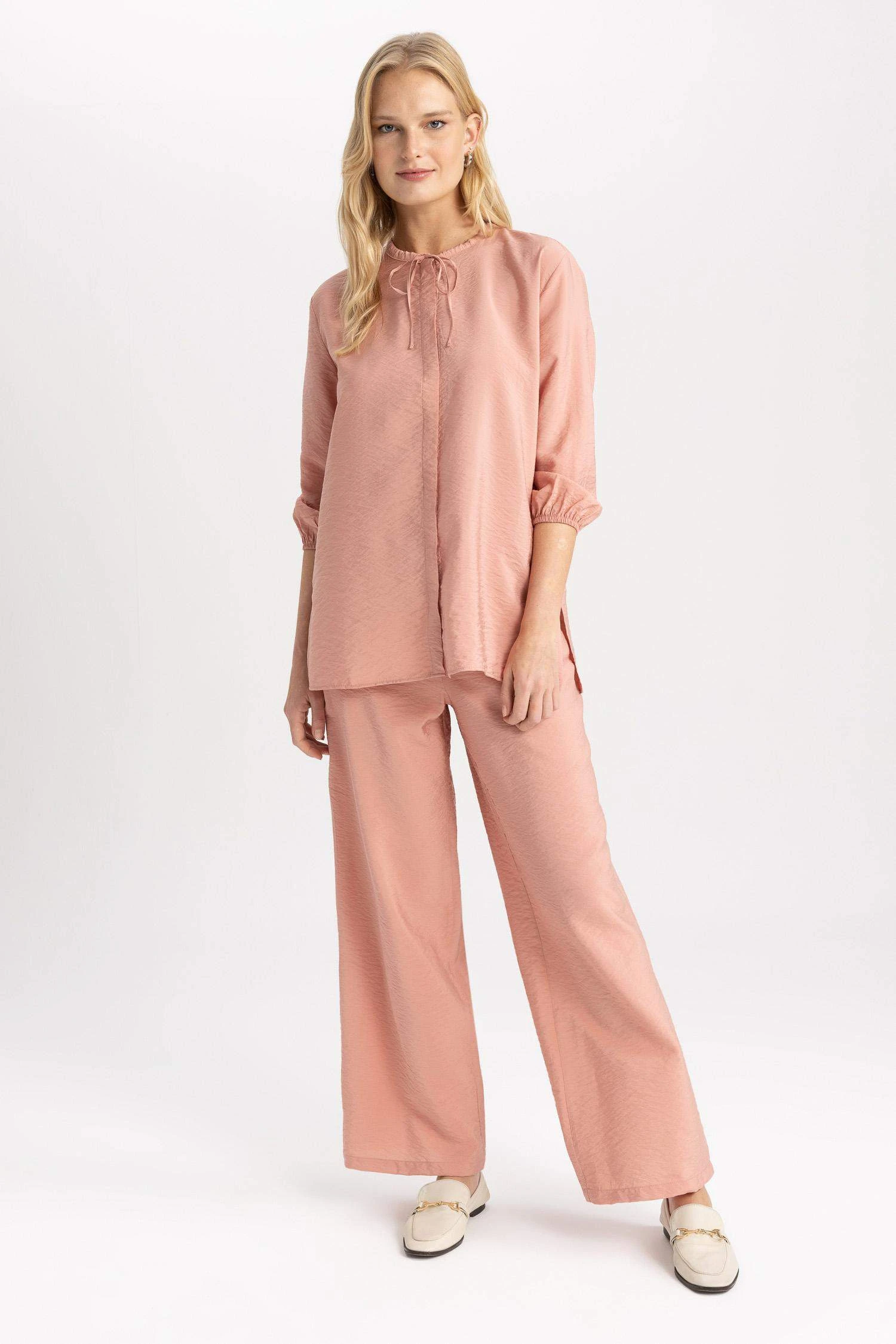 DeFacto Esnek Belli Geniş Paça Palazzo Pantolon 6 DeFacto Esnek Belli Geniş Paça Palazzo Pantolon – Bild 4