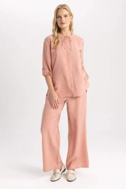 DeFacto Esnek Belli Geniş Paça Palazzo Pantolon 16 DeFacto Esnek Belli Geniş Paça Palazzo Pantolon -Tunik Style A5664AX 23SM BR478 05 02