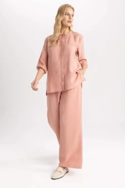 DeFacto Esnek Belli Geniş Paça Palazzo Pantolon 18 DeFacto Esnek Belli Geniş Paça Palazzo Pantolon -Tunik Style A5664AX 23SM BR478 07 02