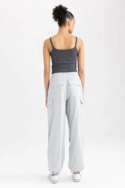 DeFacto Coool Paraşüt Poplin %100 Pamuk Pantolon -Tunik Style A6266AX 23SM GR496 10 01