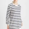 DeFacto Regular Fit Bisiklet Yaka Çizgili Uzun Kollu %100 Pamuk Tunik -Tunik Style A6453AX 23SM NV28 01 02