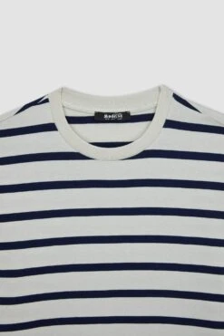 DeFacto Regular Fit Bisiklet Yaka Çizgili Uzun Kollu %100 Pamuk Tunik -Tunik Style A6453AX 23SM NV28 09 01