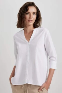 DeFacto Regular Fit Bisiklet Yaka Uzun Kollu %100 Pamuk Gömlek