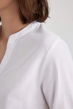 DeFacto Regular Fit Bisiklet Yaka Uzun Kollu %100 Pamuk Gömlek -Tunik Style A6788AX 23SM WT34 05 01