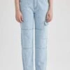 DeFacto Kargo Fit Jean Uzun %100 Pamuk Pantolon -Tunik Style A6949AX 23HS NM39 01 01