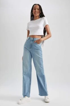 DeFacto 90's Wide Leg Uzun Jean Pantolon -Tunik Style A7498AX 23AU NM85 03 01