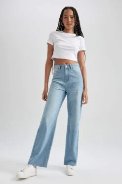 DeFacto 90's Wide Leg Uzun Jean Pantolon -Tunik Style A7498AX 23AU NM85 04 01