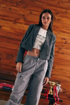 DeFacto Crop Blazer Ceket