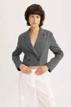 DeFacto Crop Blazer Ceket -Tunik Style B0895AX 23AU AR154 06 03