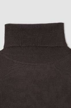 DeFacto Basic Balıkçı Yaka Kaşmir Dokulu Ekstra Yumuşak Relax Fit Triko Kazak -Tunik Style H1651AZ 22WN AR141 07 01