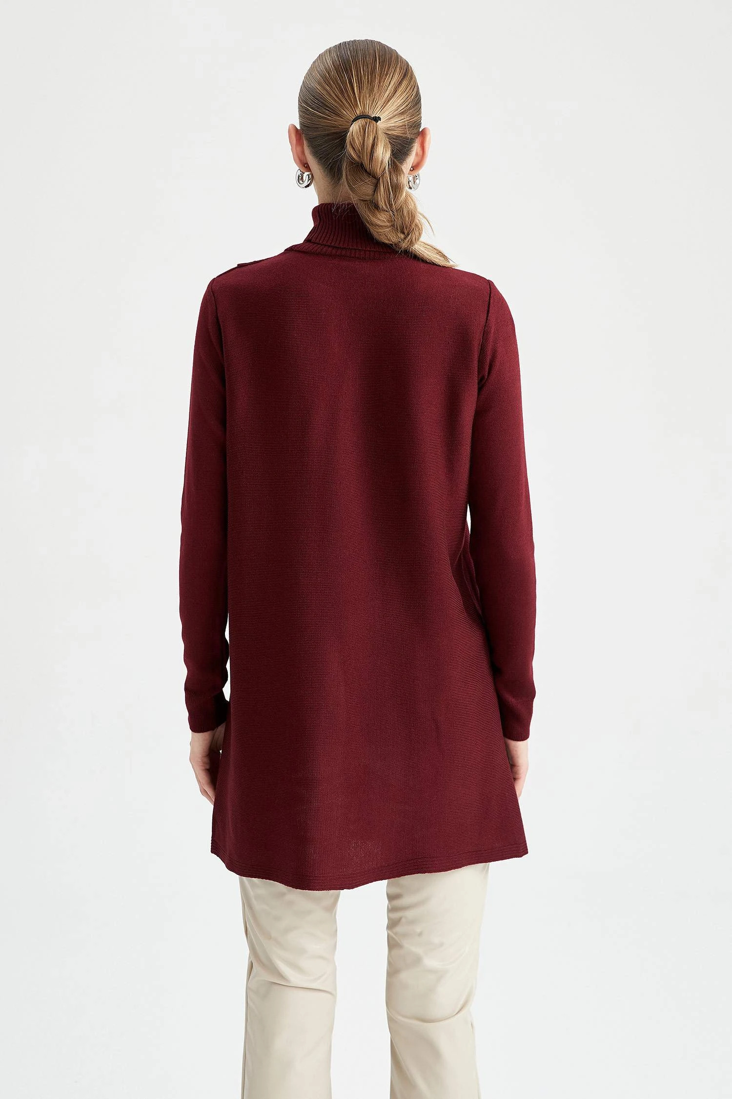 DeFacto Regular Fit Basic Boğazlı Yaka Triko Tunik 9 DeFacto Regular Fit Basic Boğazlı Yaka Triko Tunik – Bild 7