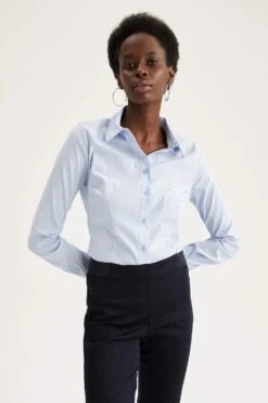 DeFacto Fitted Uzun Kollu Basic Gömlek -Tunik Style I5278AZ 22SM BE366 03 01