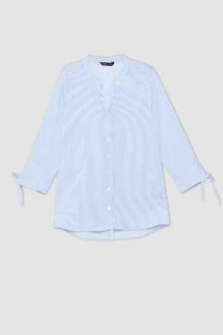 DeFacto Slim Fit Kolları Bağlama Detaylı Desenli Gömlek 13 DeFacto Slim Fit Kolları Bağlama Detaylı Desenli Gömlek -Tunik Style I5280AZ 22AU BE40 05 01