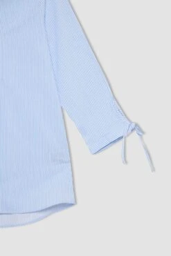 DeFacto Slim Fit Kolları Bağlama Detaylı Desenli Gömlek 14 DeFacto Slim Fit Kolları Bağlama Detaylı Desenli Gömlek -Tunik Style I5280AZ 22AU BE40 06 01