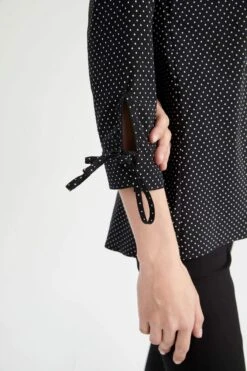 DeFacto Fitted Bisiklet Yaka Uzun Kollu Gömlek -Tunik Style I5280AZ 23SP BK81 04 01