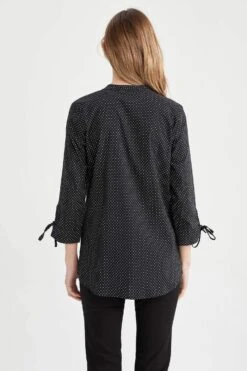 DeFacto Fitted Bisiklet Yaka Uzun Kollu Gömlek -Tunik Style I5280AZ 23SP BK81 05 01