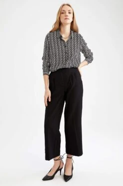 DeFacto Regular Fit Uzun Kollu Gömlek -Tunik Style I8266AZ 23SP BK42 04 02