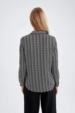 DeFacto Regular Fit Uzun Kollu Gömlek -Tunik Style I8266AZ 23SP BK42 07 01