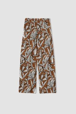 DeFacto Traditional Desenli Yüksek Bel Geniş Paça Cepli Viskon Pantolon -Tunik Style J8739AZ 23SM OG344 10 01
