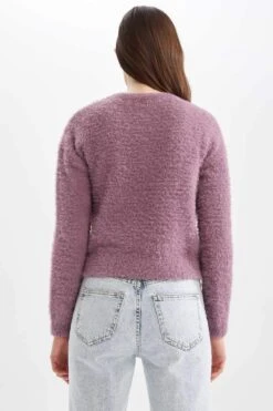 DeFacto Pelüş Düşük Omuzlu Regular Fit Triko Kazak -Tunik Style K9257AZ 22AU BR348 05 01