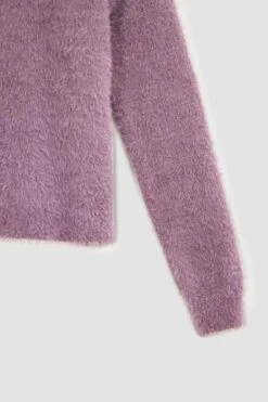 DeFacto Pelüş Düşük Omuzlu Regular Fit Triko Kazak -Tunik Style K9257AZ 22AU BR348 08 01