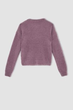 DeFacto Pelüş Düşük Omuzlu Regular Fit Triko Kazak -Tunik Style K9257AZ 22AU BR348 09 01