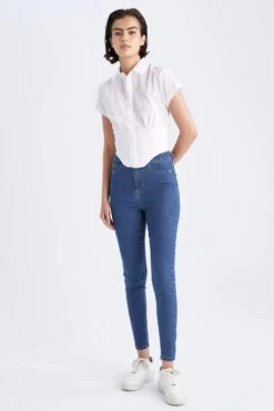DeFacto Anna Yüksek Bel Super Skinny Fit Jean Pantolon -Tunik Style L0595AZ 22AU NM28 03 01