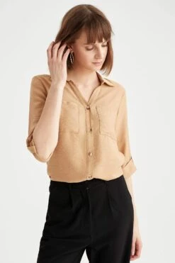 DeFacto Cepli Apoletli Gömlek Tunik