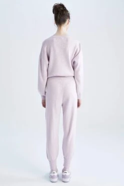 DeFacto Beli Bağcıklı Triko Jogger Eşofman Altı -Tunik Style R1701AZ 22AU PR337 03 03