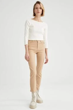DeFacto Traditional Carmela Slim Fit Gabardin Pantolon
