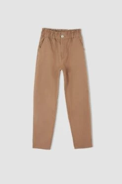 DeFacto Paperbag Yüksek Bel Dokuma %100 Pamuk Pantolon -Tunik Style S2790AZ 22SP BN153 08 01