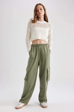 DeFacto Regular Fit Bisiklet Yaka Delik İşi Kazak -Tunik Style T4513AZ 23SP ER98 06 03