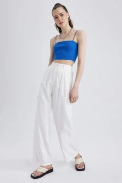 DeFacto Geniş Paça Normal Bel Cepli Pantolon -Tunik Style T5417AZ 23SP ER105 06 03